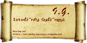 Istvánfy Gyöngyi névjegykártya